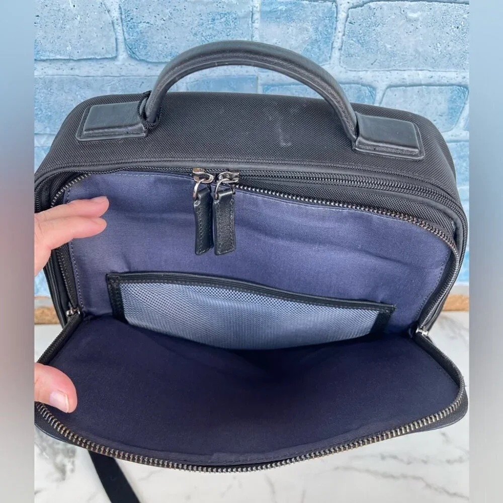 Bolvaint Giles leather and canvas backpack
